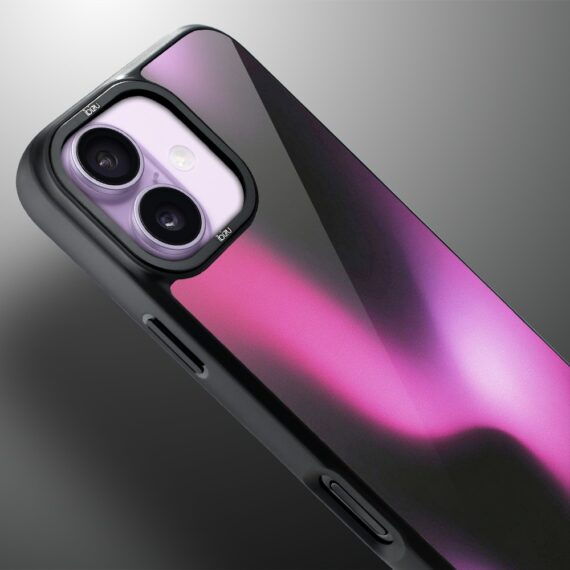 Etui do iPhone 17 IBIZU DropGuard Matt z MagSafe, Twilight Dreams, Magenta Flow3