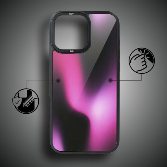 Etui do iPhone 17 IBIZU DropGuard Matt z MagSafe, Twilight Dreams, Magenta Flow5