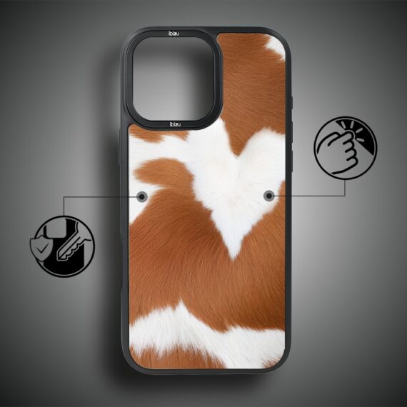 Etui do iPhone 17 IBIZU DropGuard Matt z MagSafe, Zew Natury, Alpejska krowa (7)