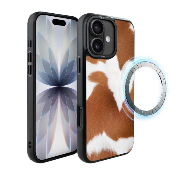 Etui do iPhone 17 IBIZU DropGuard Matt z MagSafe, Zew Natury, Alpejska krowa