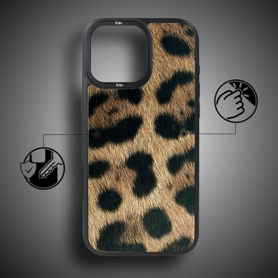 Etui do iPhone 17 IBIZU DropGuard Matt z MagSafe, Zew Natury, Lampart1 (6)
