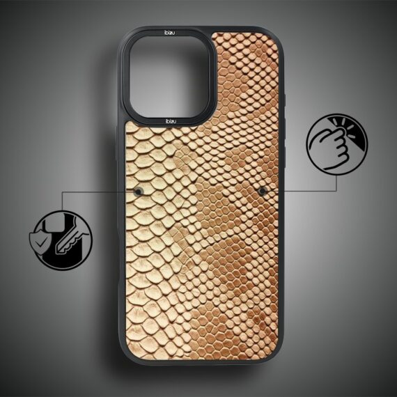 Etui do iPhone 17 IBIZU DropGuard Matt z MagSafe, Zew Natury, Wąż (4)