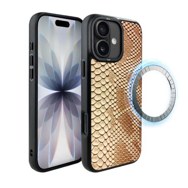 Etui do iPhone 17 IBIZU DropGuard Matt z MagSafe, Zew Natury, Wąż