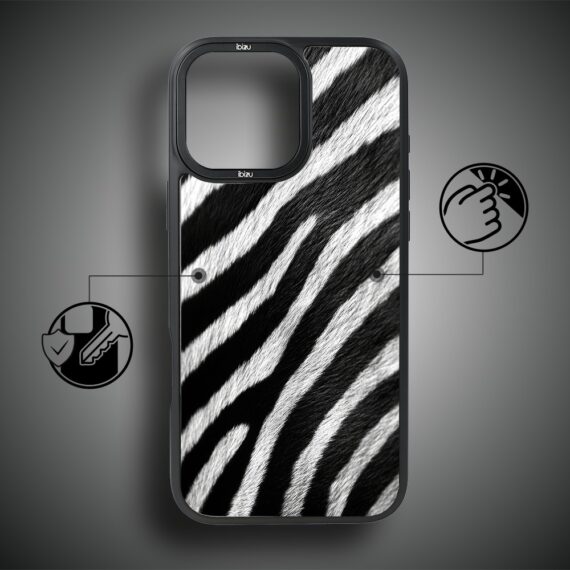 Etui do iPhone 17 IBIZU DropGuard Matt z MagSafe, Zew Natury, Zebra (4)