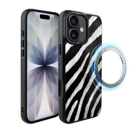 Etui do iPhone 17 IBIZU DropGuard Matt z MagSafe, Zew Natury, Zebra (5)