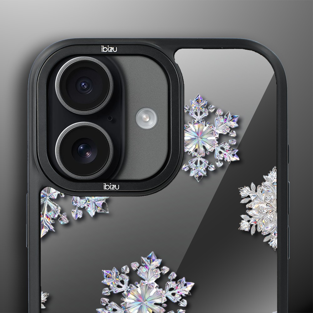 Etui do iPhone 17 IBIZU DropGuard Matt z MagSafe, Zimowa magia, Królewskie płatki śniegu ip 17