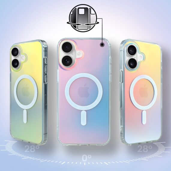 Etui do iPhone 17, MagSafe California Sunset, zmieniające kolor 16 biały-2
