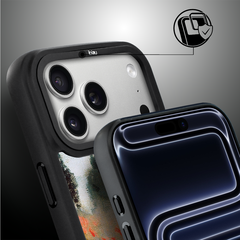 Etui do iPhone 17 Pro IBIZU DropGuard Matt z MagSafe, Claude Monet, pole maków ip 17 pro-2