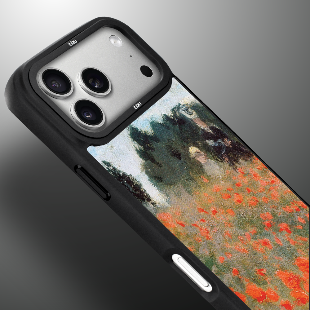Etui do iPhone 17 Pro IBIZU DropGuard Matt z MagSafe, Claude Monet, pole maków ip 17 pro-3