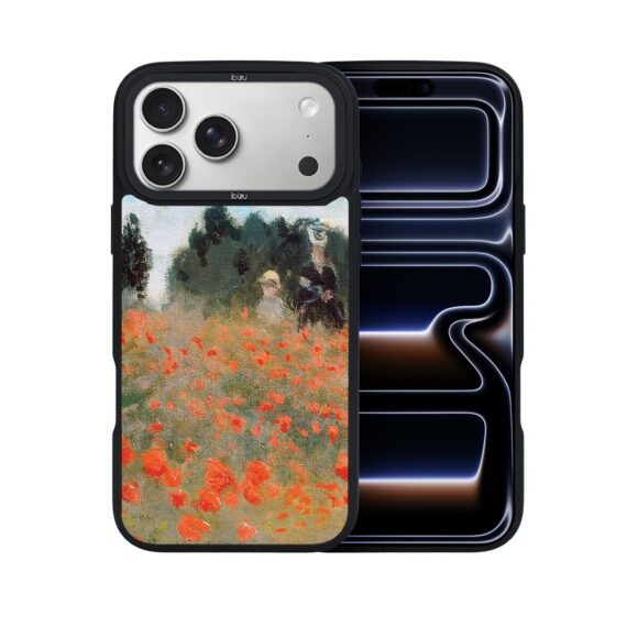 Etui do iPhone 17 Pro IBIZU DropGuard Matt z MagSafe, Claude Monet, pole maków ip 17 pro-7