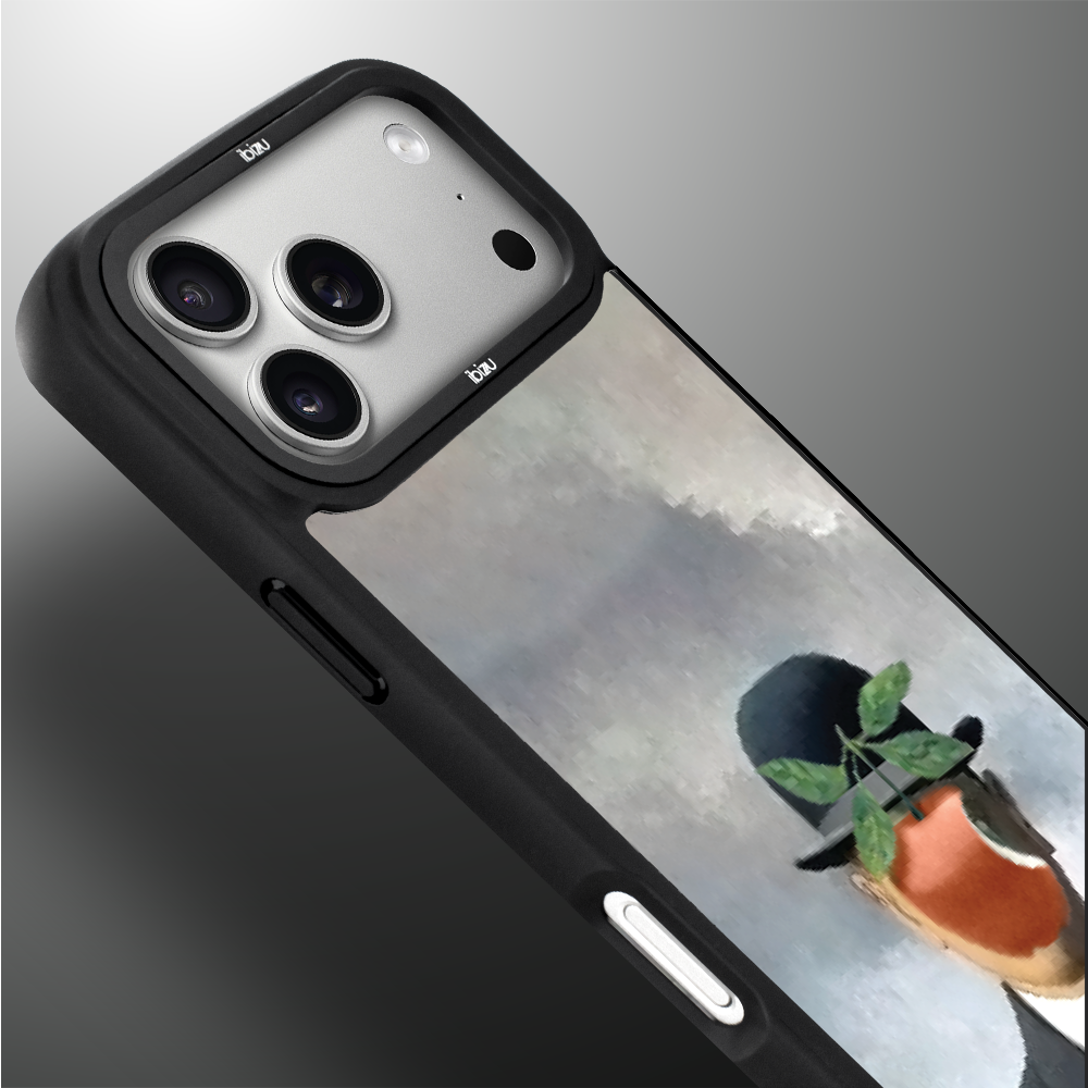Etui do iPhone 17 Pro IBIZU DropGuard Matt z MagSafe, Rene Magritte, syn człowieczy ip 17 pro-3
