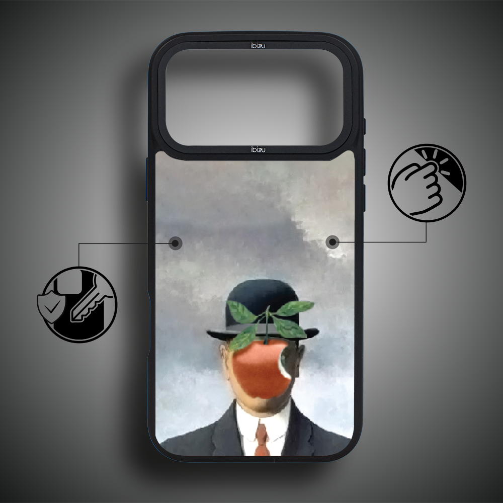 Etui do iPhone 17 Pro IBIZU DropGuard Matt z MagSafe, Rene Magritte, syn człowieczy ip 17 pro-5