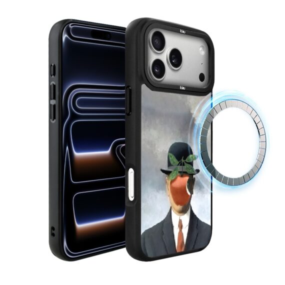 Etui do iPhone 17 Pro IBIZU DropGuard Matt z MagSafe, Rene Magritte, syn człowieczy ip 17 pro-6