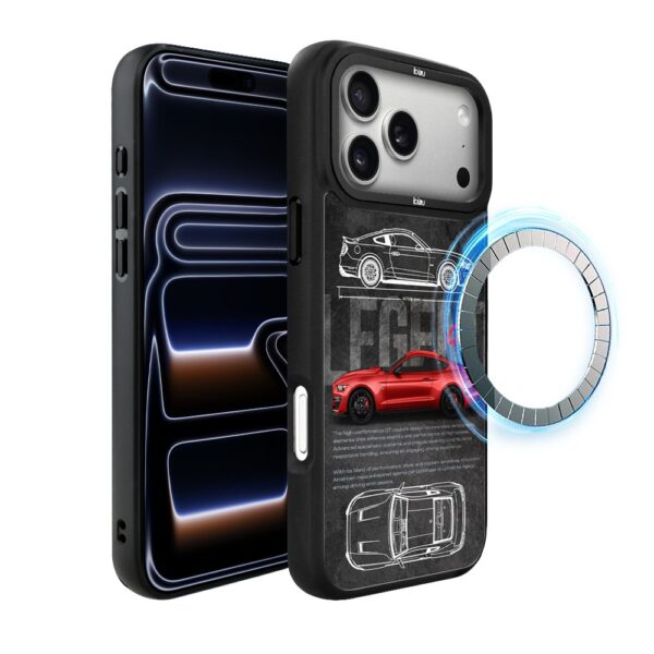 Etui do iPhone 17 Pro IBIZU DropGuard Matt z MagSafe, TechDrive, GT V8 “Coyote”