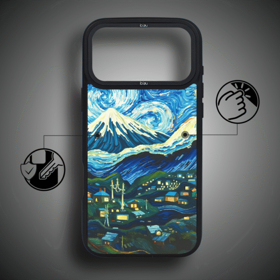 Etui do iPhone 17 Pro IBIZU DropGuard Matt z MagSafe, Van Gogh, Gwieździsta noc ip 17 pro-5