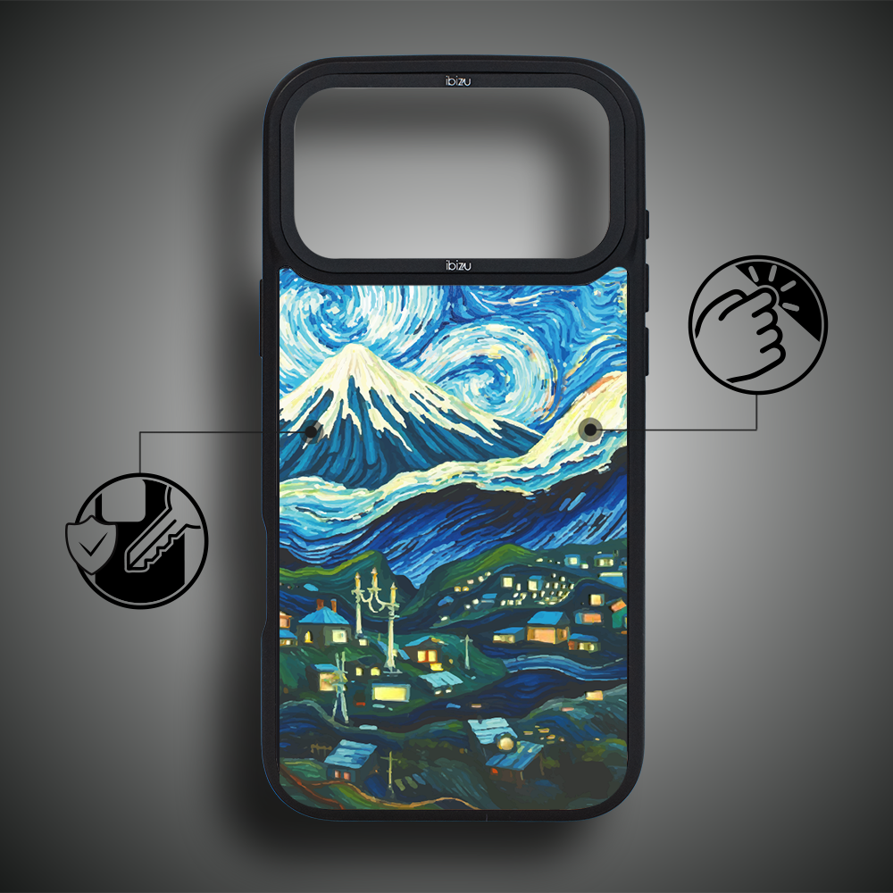 Etui do iPhone 17 Pro IBIZU DropGuard Matt z MagSafe, Van Gogh, Gwieździsta noc ip 17 pro-5