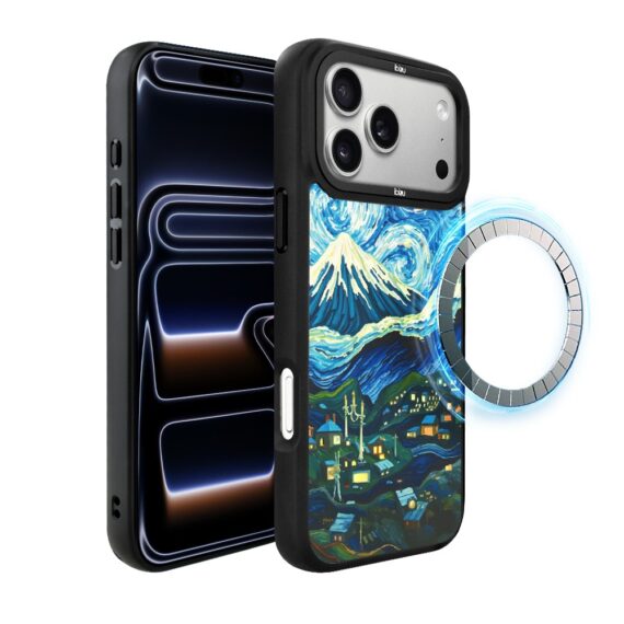 Etui do iPhone 17 Pro IBIZU DropGuard Matt z MagSafe, Van Gogh, Gwieździsta noc ip 17 pro-6
