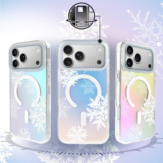 Etui do iPhone 17 Pro, MagSafe Christmas, płatki śniegu, zmieniające kolor 17 Pro i Pro Max-2