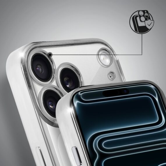 Etui do iPhone 17 Pro Magsafe Slim Crossbody, jak torebka, srebrne (2)