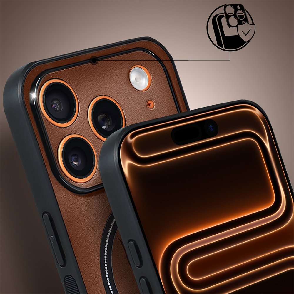 Etui do iPhone 17 Pro Max Alcantara MagSafe Cover, przyjemne w dotyku, brązowe (2)