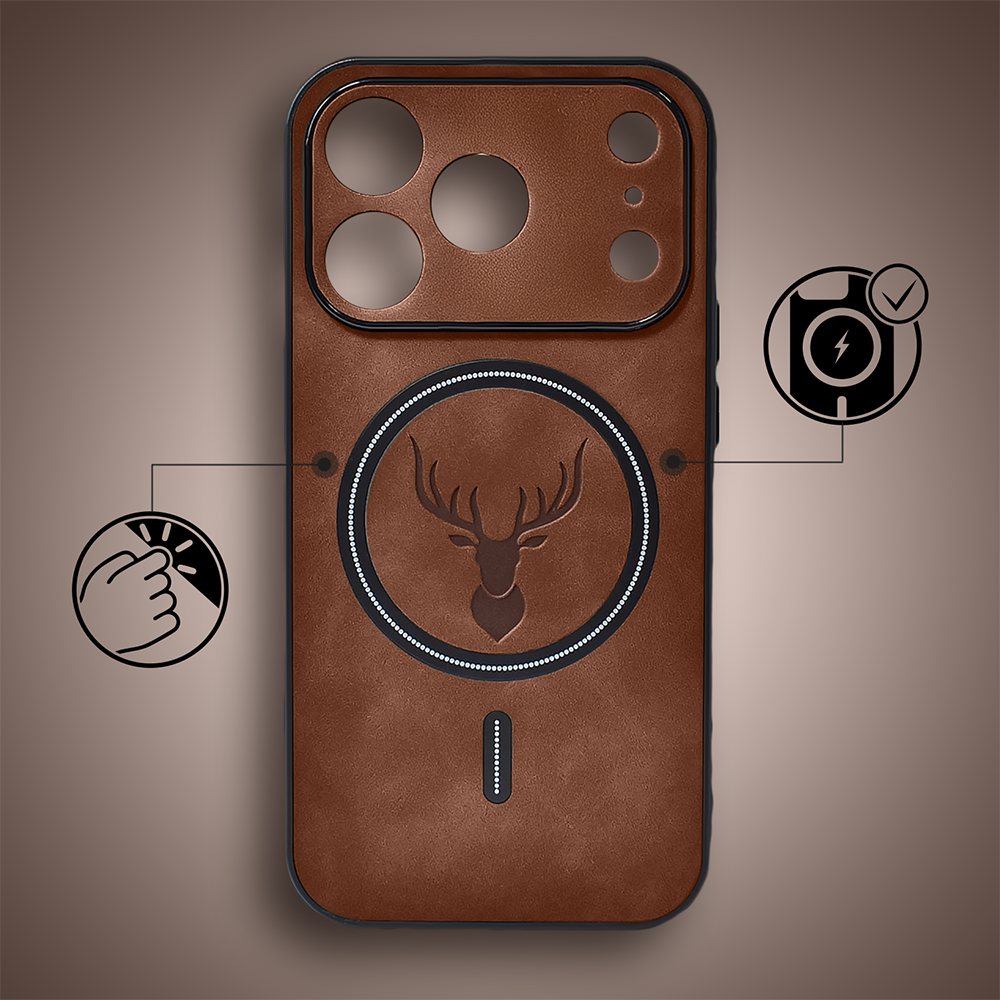 Etui do iPhone 17 Pro Max Alcantara MagSafe Cover, przyjemne w dotyku, brązowe (7)