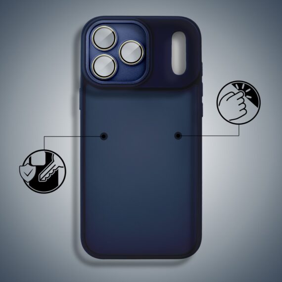 Etui do iPhone 17 Pro Max Color Flush, z osłoną aparatu, granatowe (8)