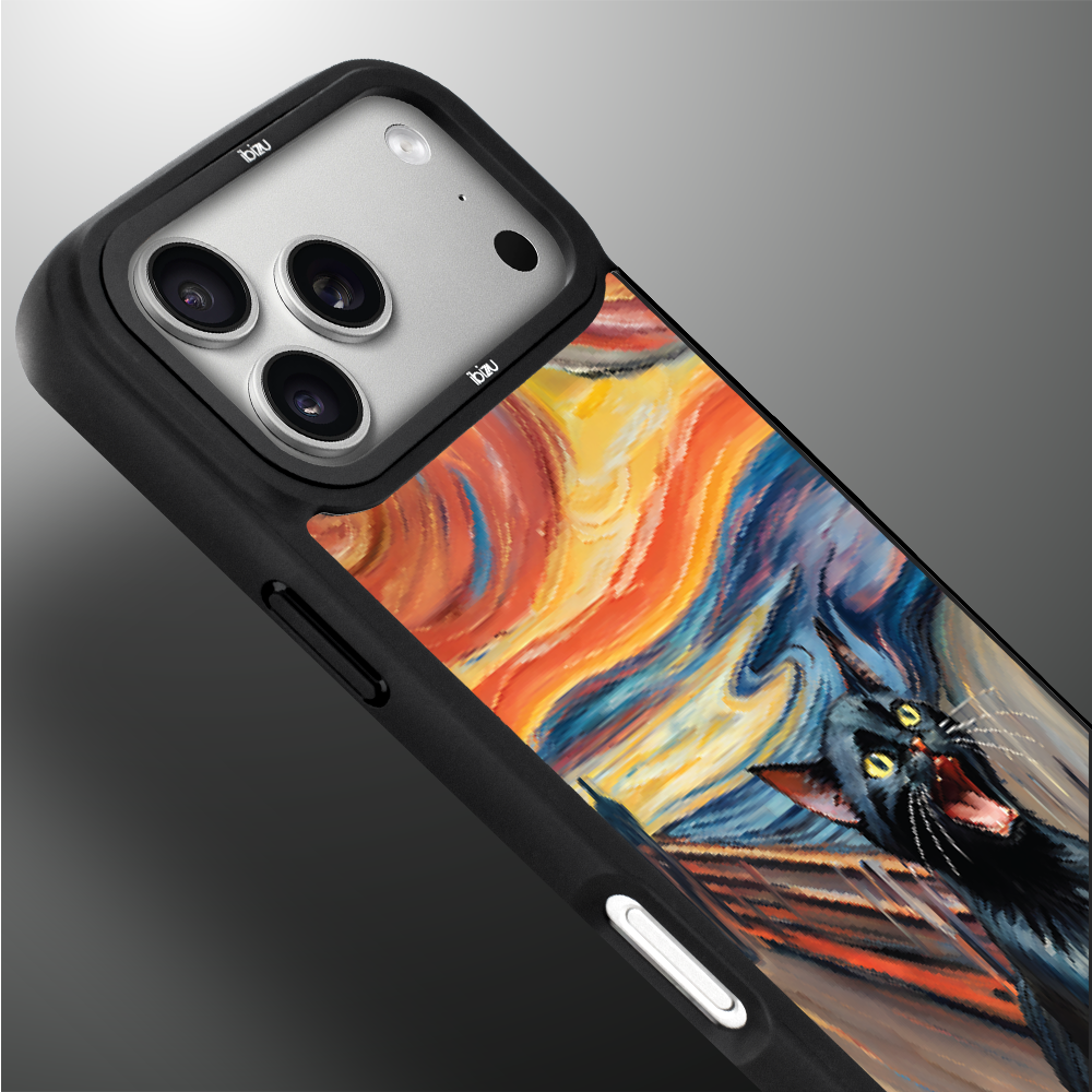 Etui do iPhone 17 Pro Max IBIZU DropGuard Matt z MagSafe, Edvard Munch, krzyk kota ip 17 pro-3