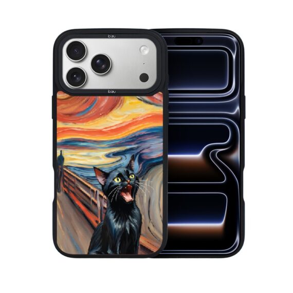 Etui do iPhone 17 Pro Max IBIZU DropGuard Matt z MagSafe, Edvard Munch, krzyk kota ip 17 pro-7