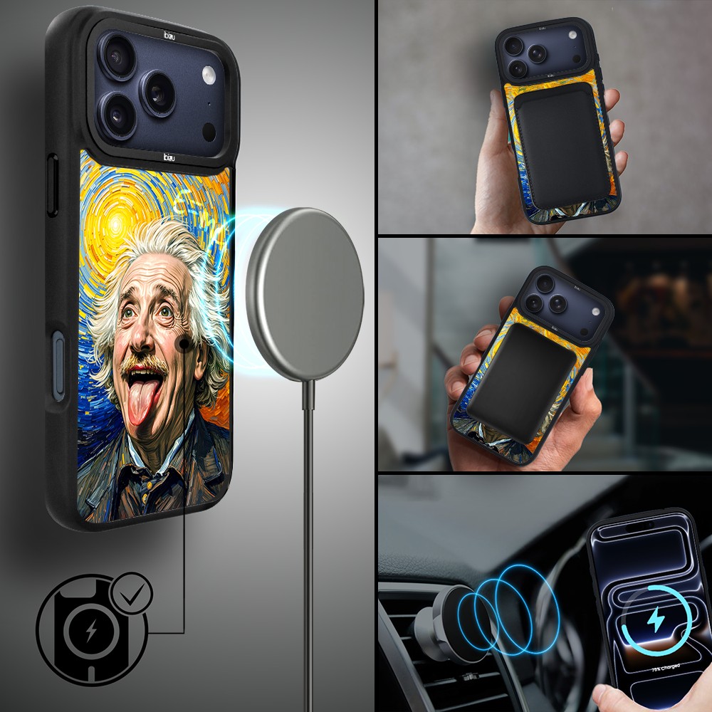 Etui do iPhone 17 Pro Max IBIZU DropGuard Matt z MagSafe, Einstein ip 17 pro-4