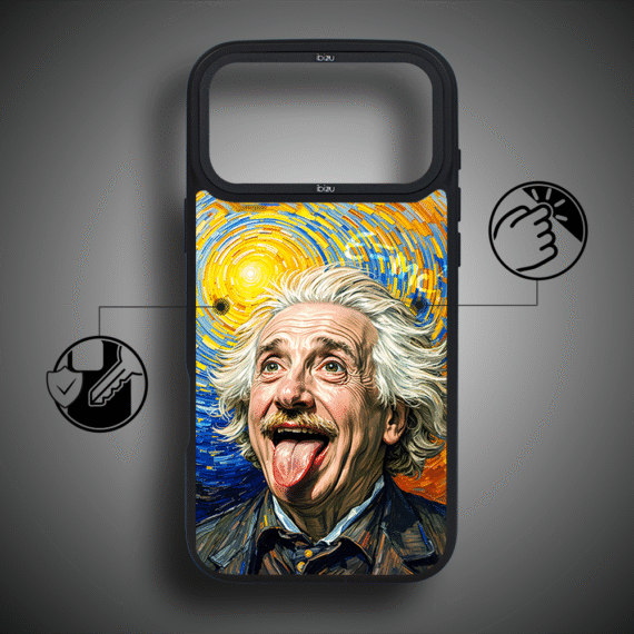 Etui do iPhone 17 Pro Max IBIZU DropGuard Matt z MagSafe, Einstein ip 17 pro-5