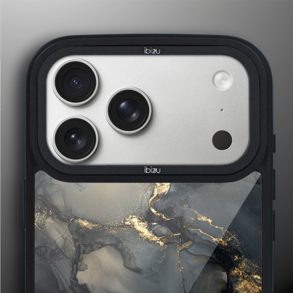 Etui do iPhone 17 Pro Max IBIZU DropGuard Matt z MagSafe, Ethereal Essence, Czarny diament ze złotem 17pro_DM