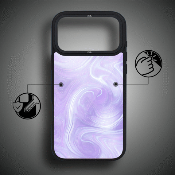 Etui do iPhone 17 Pro Max IBIZU DropGuard Matt z MagSafe, Ethereal Essence, Lawendowy wir 17pro_DM-5