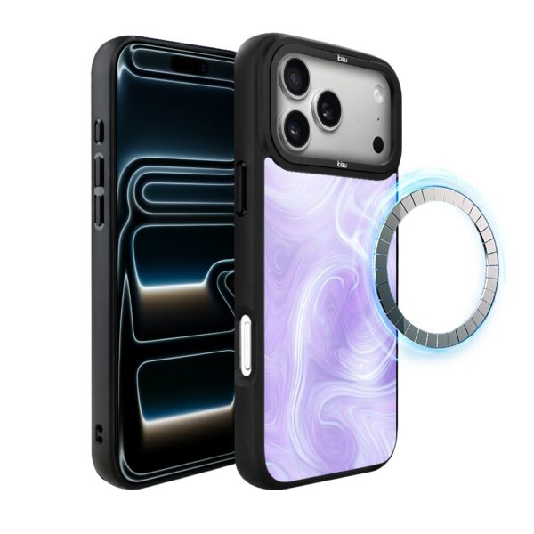 Etui do iPhone 17 Pro IBIZU DropGuard Matt z MagSafe, Ethereal Essence, Lawendowy wir