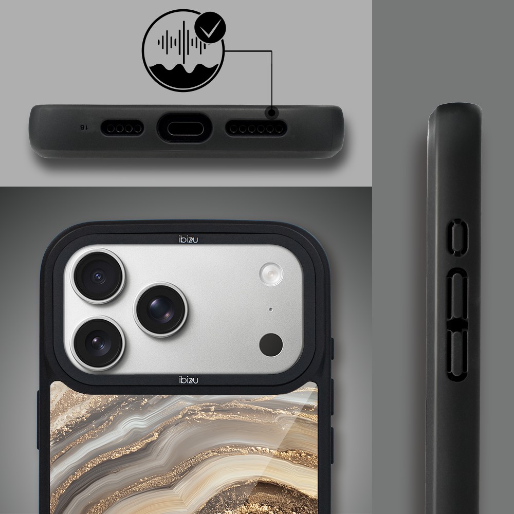 Etui do iPhone 17 Pro Max IBIZU DropGuard Matt z MagSafe, Ethereal Essence, Miodowy Agat 17pro_DM-1