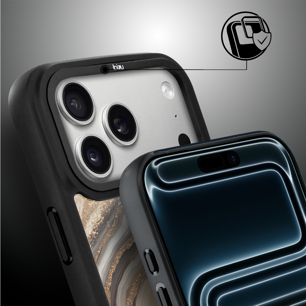 Etui do iPhone 17 Pro Max IBIZU DropGuard Matt z MagSafe, Ethereal Essence, Miodowy Agat 17pro_DM-2