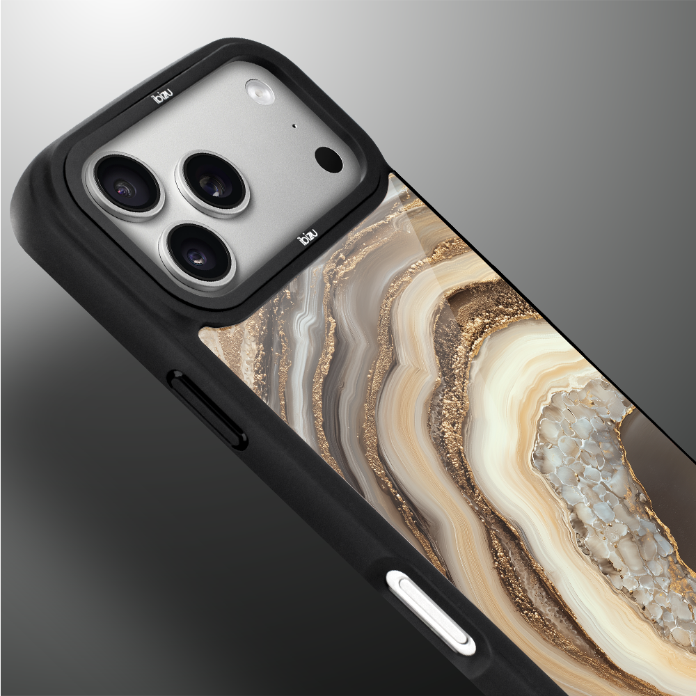 Etui do iPhone 17 Pro Max IBIZU DropGuard Matt z MagSafe, Ethereal Essence, Miodowy Agat 17pro_DM-3