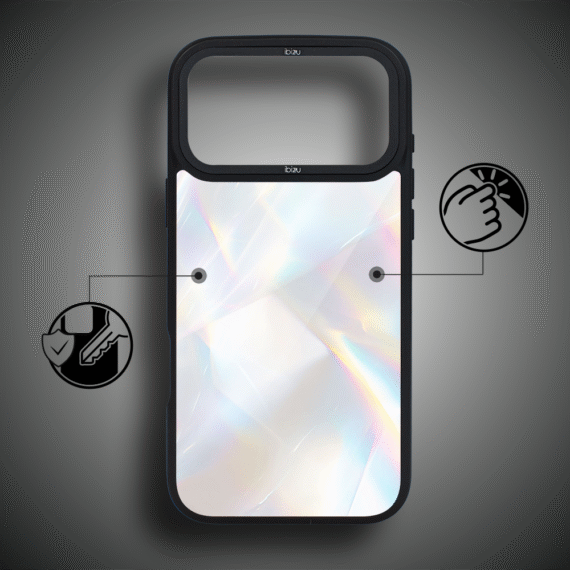 Etui do iPhone 17 Pro Max IBIZU DropGuard Matt z MagSafe, Ethereal Essence, Opalizujący diament 17pro_DM-5