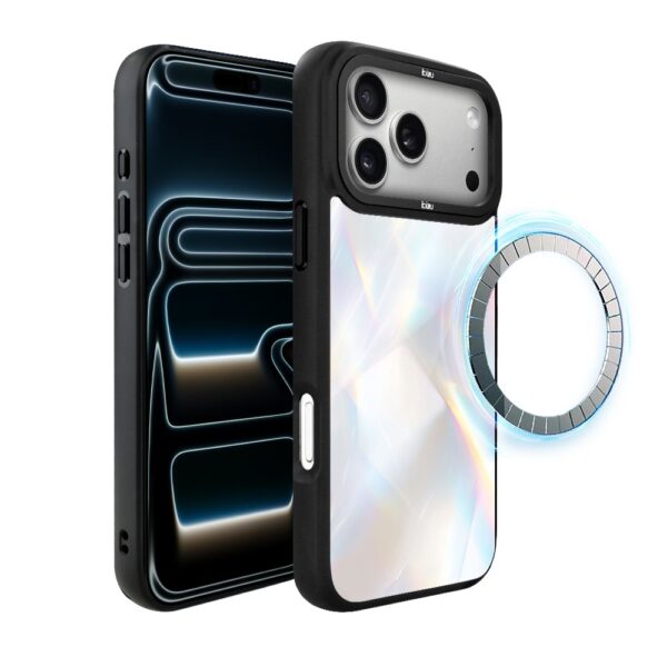 Etui do iPhone 17 Pro IBIZU DropGuard Matt z MagSafe, Ethereal Essence, Opalizujący diament