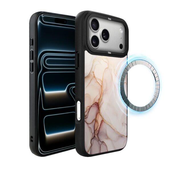 Etui do iPhone 17 Pro IBIZU DropGuard Matt z MagSafe, Ethereal Essence, Różany alabaster