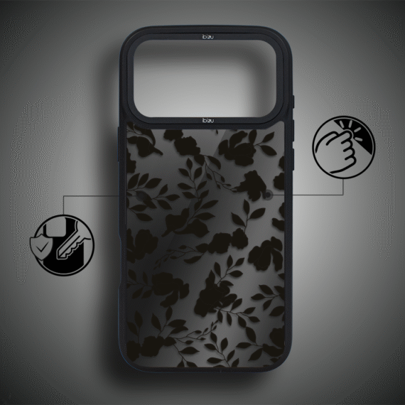 Etui do iPhone 17 Pro Max IBIZU DropGuard Matt z MagSafe, Midnight, Cienie liści 2 ip 17 pro-2