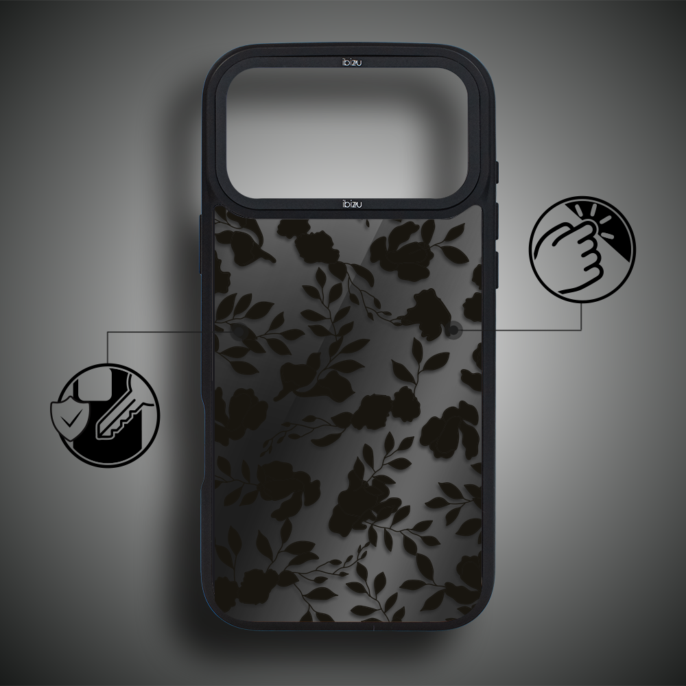 Etui do iPhone 17 Pro Max IBIZU DropGuard Matt z MagSafe, Midnight, Cienie liści 2 ip 17 pro-2