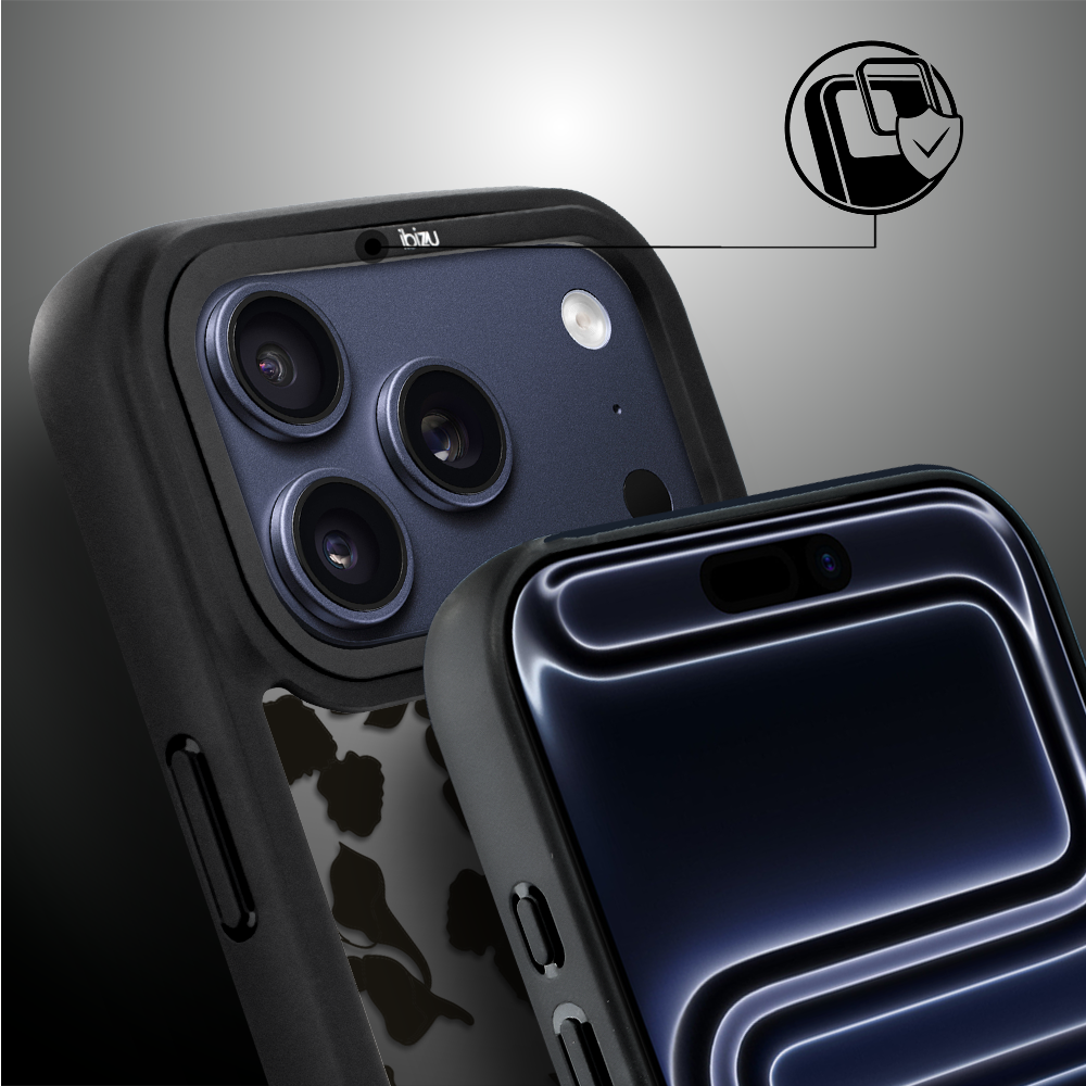 Etui do iPhone 17 Pro Max IBIZU DropGuard Matt z MagSafe, Midnight, Cienie liści 2 ip 17 pro-5