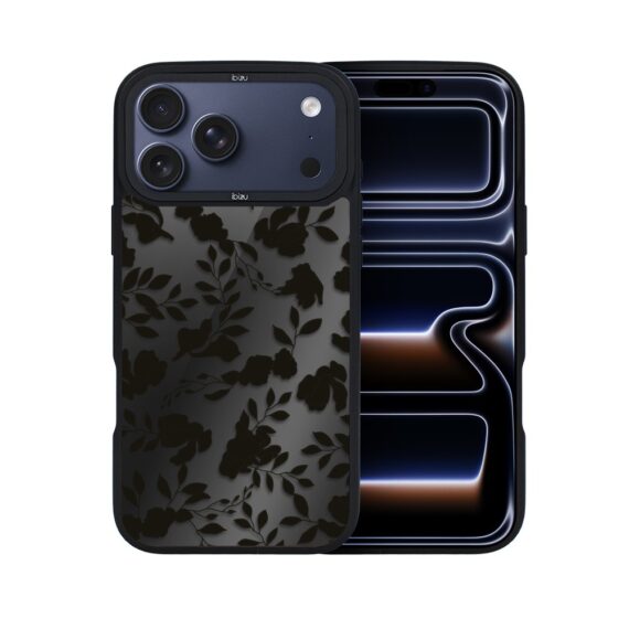 Etui do iPhone 17 Pro Max IBIZU DropGuard Matt z MagSafe, Midnight, Cienie liści 2 ip 17 pro