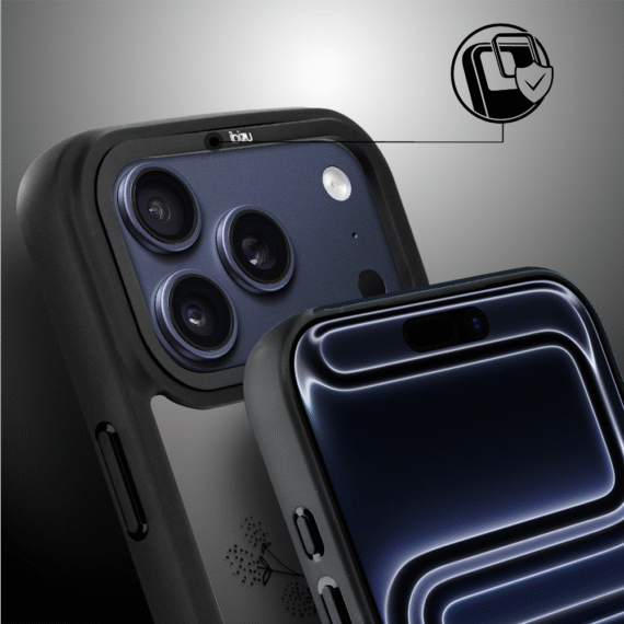 Etui do iPhone 17 Pro Max IBIZU DropGuard Matt z MagSafe, Midnight, Dotyk kwiatów ip 17 pro-5