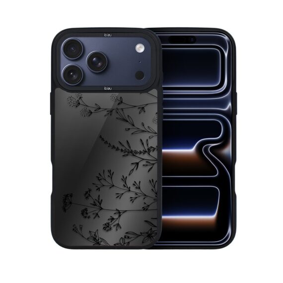 Etui do iPhone 17 Pro Max IBIZU DropGuard Matt z MagSafe, Midnight, Dotyk kwiatów ip 17 pro