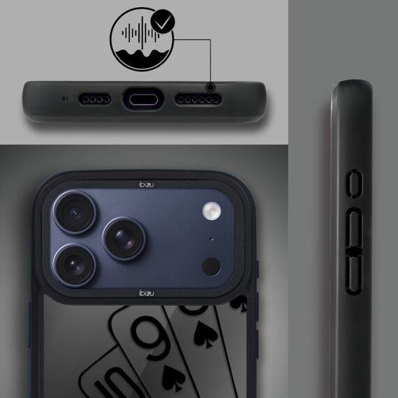 Etui do iPhone 17 Pro Max IBIZU DropGuard Matt z MagSafe, Midnight, Karty do gry ip 17 pro-6