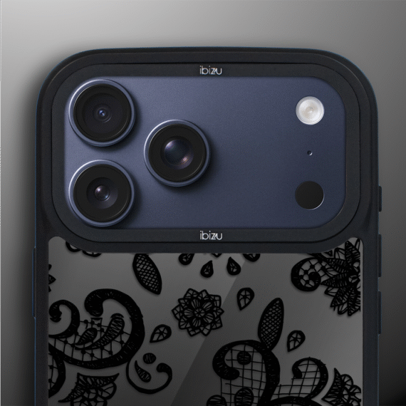 Etui do iPhone 17 Pro Max IBIZU DropGuard Matt z MagSafe, Midnight, Koronkowa czerń ip 17 pro-7