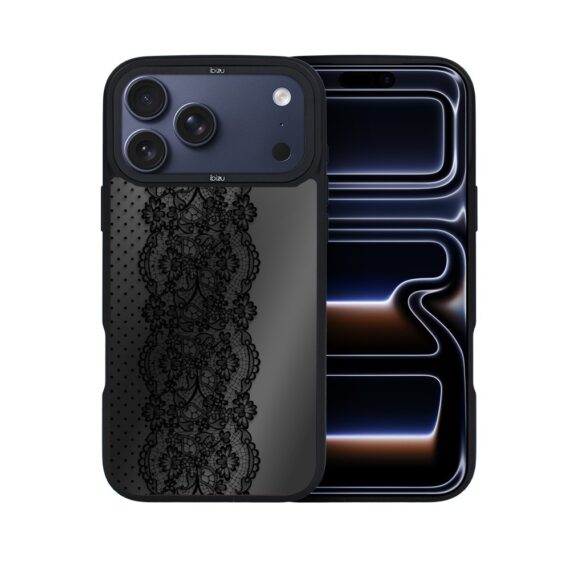 Etui do iPhone 17 Pro Max IBIZU DropGuard Matt z MagSafe, Midnight, Ornamentowa koronka ip 17 pro