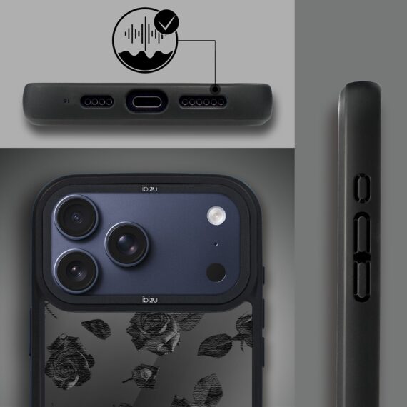 Etui do iPhone 17 Pro Max IBIZU DropGuard Matt z MagSafe, Midnight, Sen róż Etui do iPhone 17 Pro Max IBIZU DropGuard Matt z MagSafe, Midnight, Cienie liści ip 17 pro-6