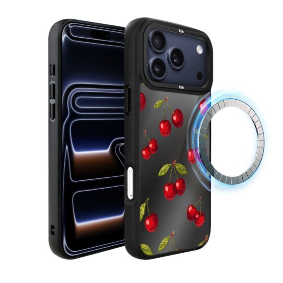 Etui do iPhone 17 Pro Max IBIZU DropGuard Matt z MagSafe, Midnight, Wiśniowa noc ip 17 pro-6